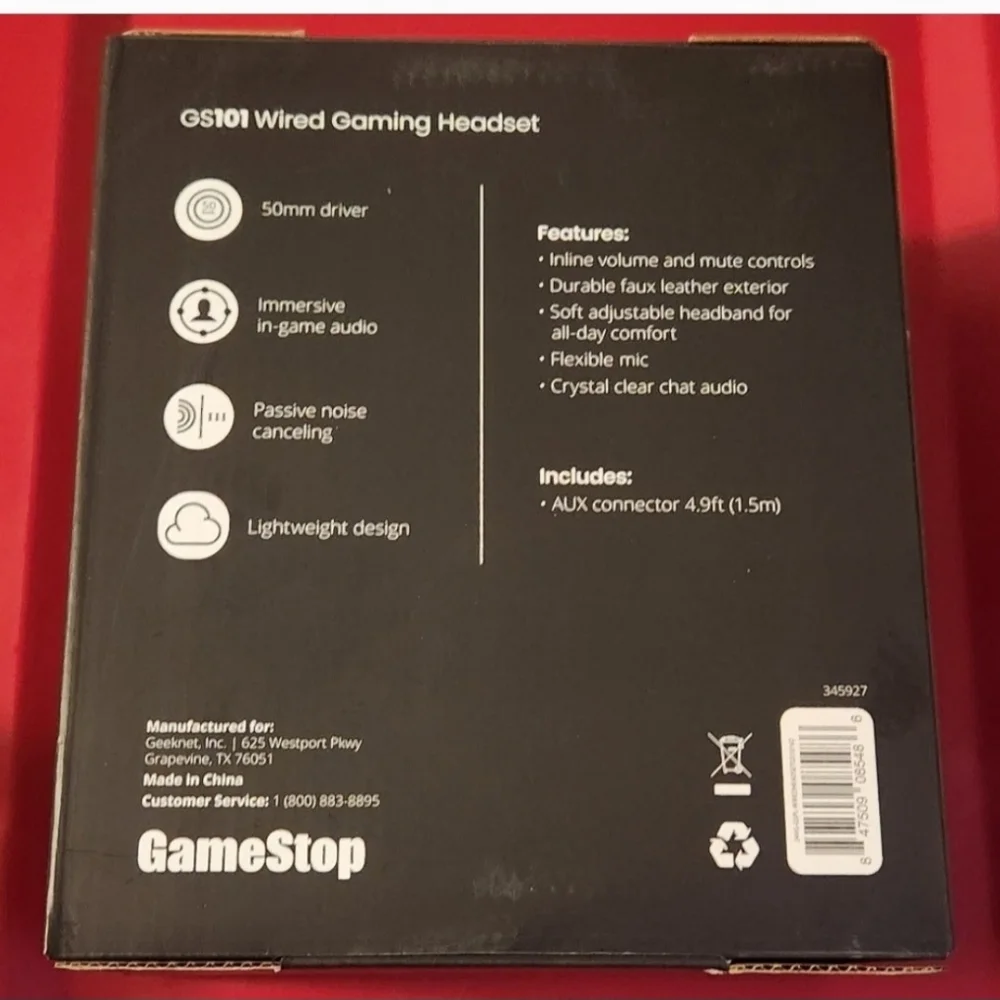GameStop GS101 Wired Gaming Headset - Picture 3 of 4